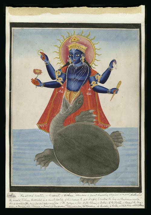 Vishnu in his tortoise form (Kurma)