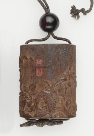 Inro with peony decoration