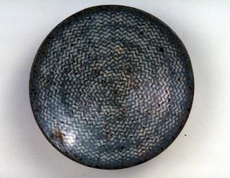 Dish with inlaid rope design