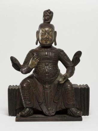 Seated guardian figure, (set with B60B224, 225, 226)