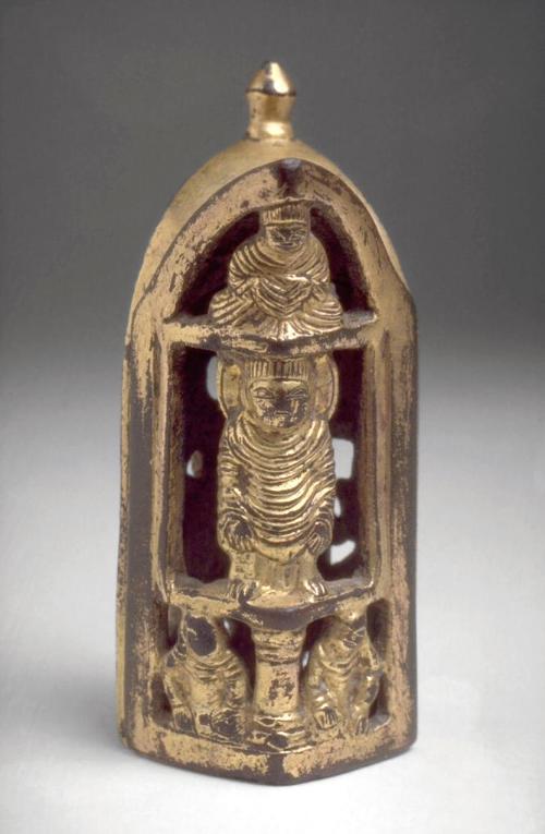 Miniature shrine with scenes from the life of the Buddha