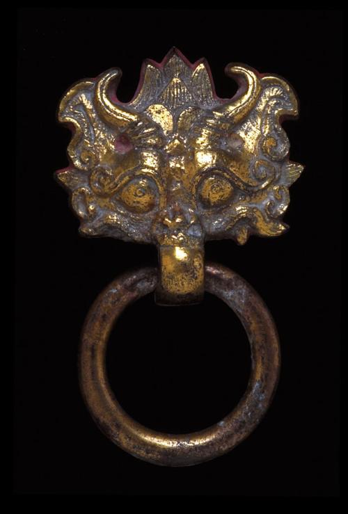 Coffin ring with animal mask