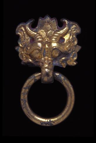 Coffin ring with animal mask