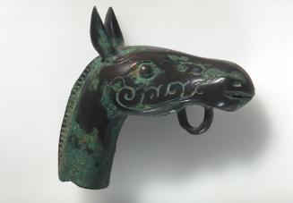 Staff finial in the shape of a horse head