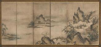 Landscape of the four seasons, one of a pair