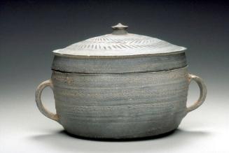 Bowl with cover and two handles