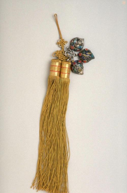 Pendant (norigae) with gourd-shaped ornaments