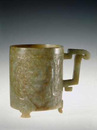 Zun cup with handle