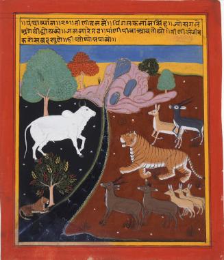 Scene of animals, from Panchakhyana series