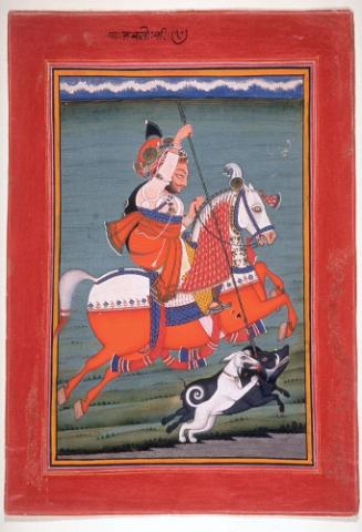 Thakur Jait Singh of Badnore (1757–1824) hunting boar