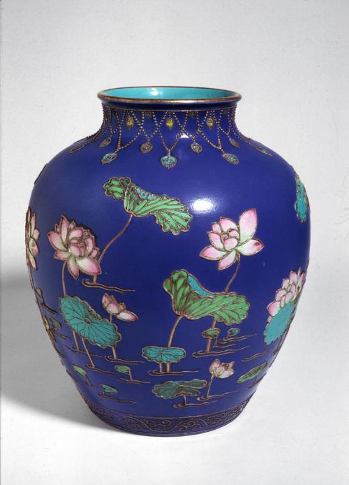 Jar with lotus