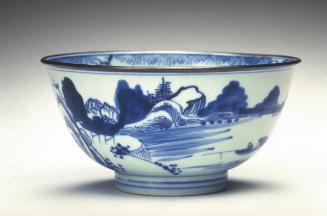 Bowl with rocky landscape