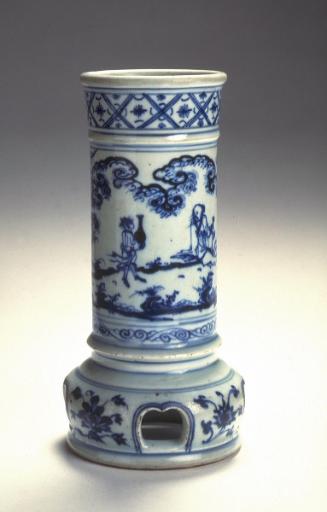 Incense container with a scene of drinking wine under the moon