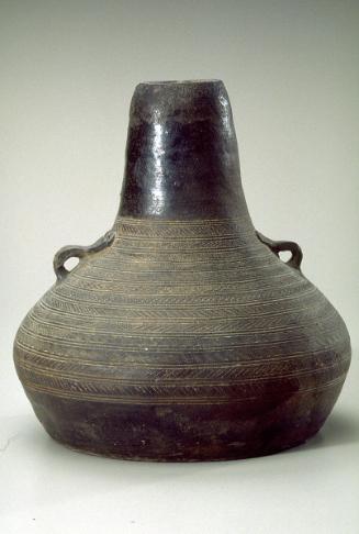 Gourd-shaped jar with two loop-handles