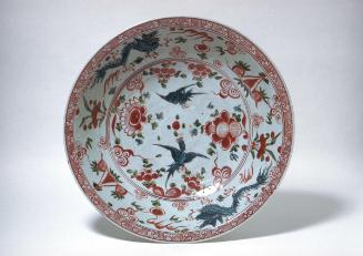 Plate with dragon, phoenix, and flowers