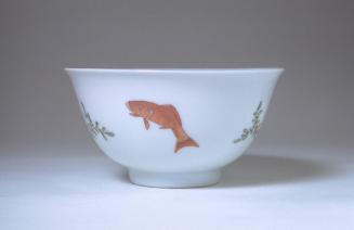 Wine cup with goldfish, one of a pair