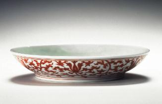 Saucer-dish, one of a pair