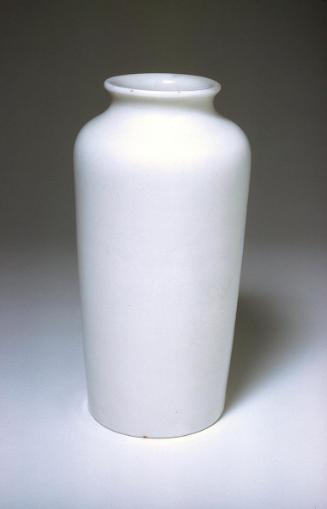 Cylindrical vase, one of a pair