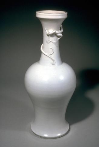 Bottle vase with dragon on neck