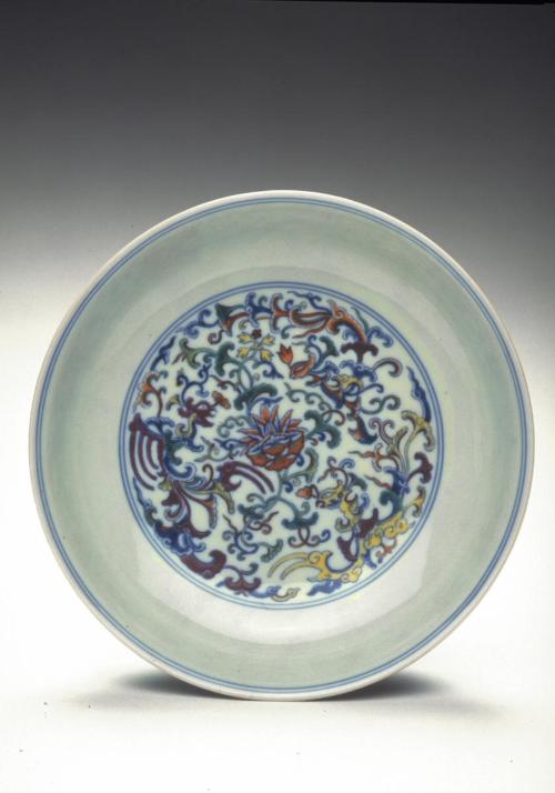 Dish with phoenixes, one of a set of six