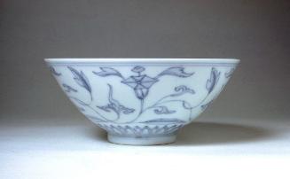 Bowl with flower sprays, one of a set