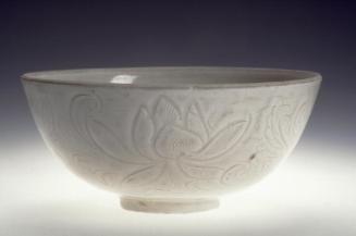 Bowl with peony and lotus designs