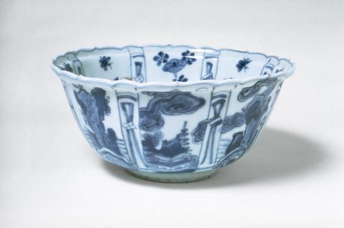 Lobed bowl with scenes of immortal isles