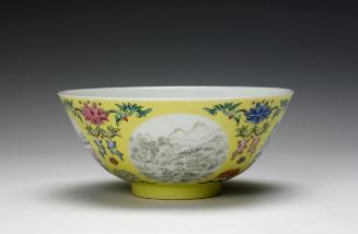 Bowl with scenes of the four seasons