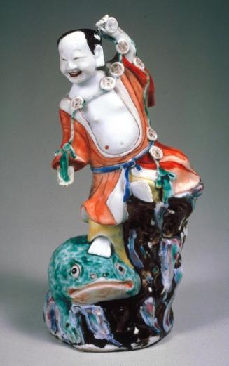 Figure of the deity Liu Hai and his toad