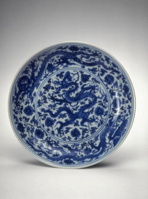 Plate with dragons