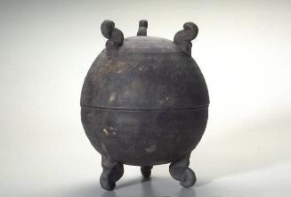 Tripod bowl with cover (dui)   陶兌  戰國  傳湖北或河南出土