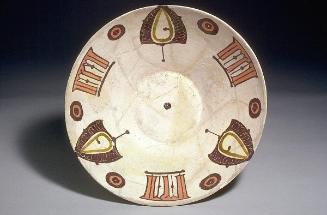 Bowl with palmettes and blocks of script