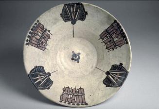 Bowl with palmette motif and blocks of script