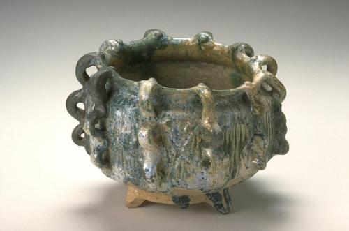 Bowl with raised looped decoration