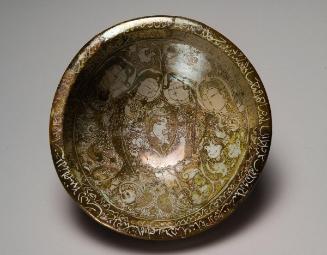 Bowl with luster figural decoration