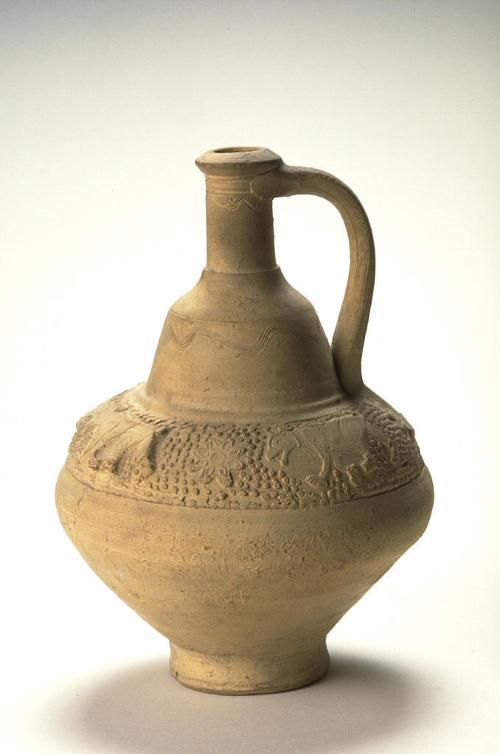 Jug with molded decoration of bears