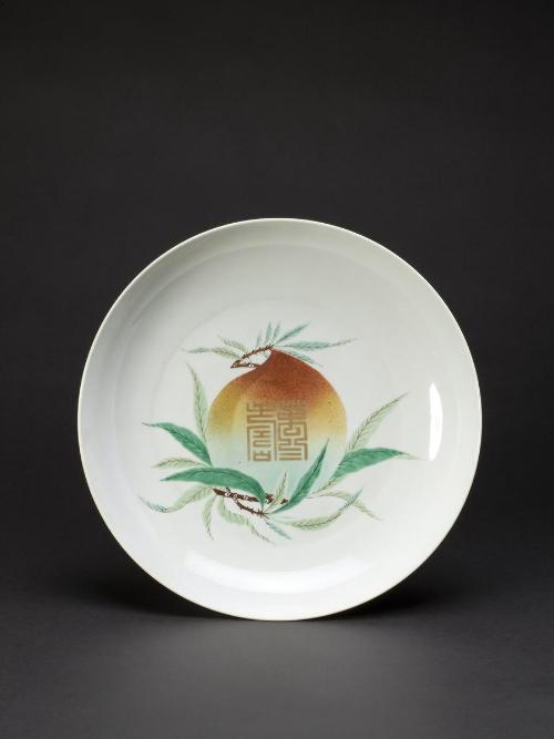 Large plate, one of a pair