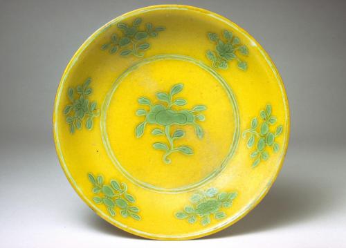 Plate with flower design