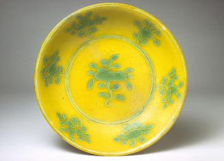 Plate with flower design