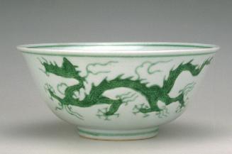 Bowl with dragons, one of a pair