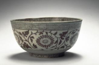 Bowl with flower scrolls