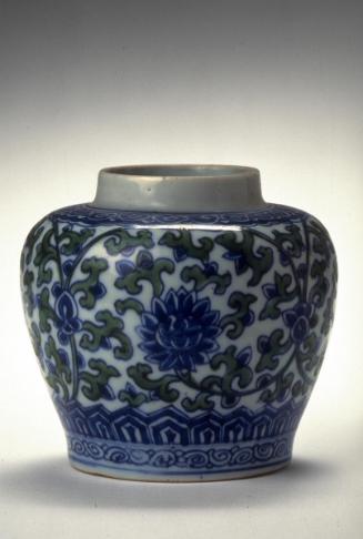 Jar with lotus scrolls