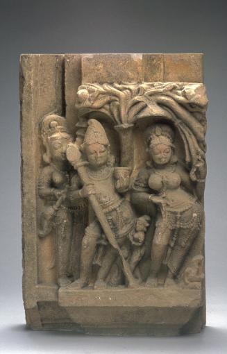 The river goddess Ganga with attendants