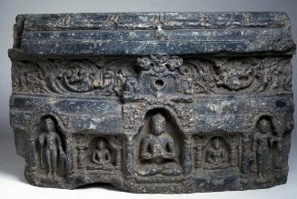 Fragment of a stupa with Buddhas