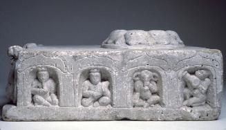 Carved base for statue of Maitreya