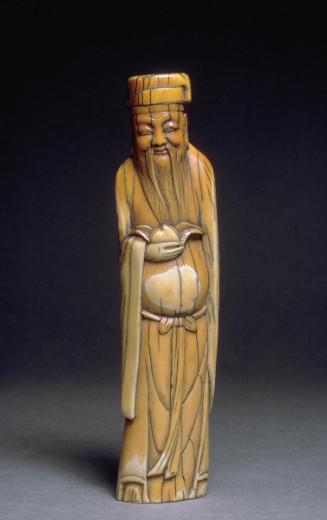 Bearded figure, one of a pair