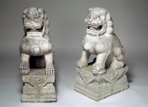 Guardian lion, one of a pair