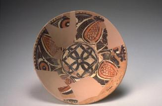 Bowl with abstract designs and floral motifs