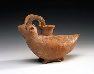 Vessel in the shape of a horned, birdlike creature