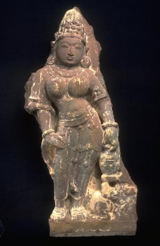 Standing female deity, perhaps Parvati